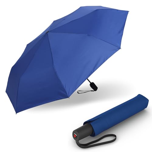 Knirps Regenschirm I.200 Medium Duomatic mit Schirmtasche I kleiner Taschenschirm mit Drucktaste I Regenschirm automatisch & kompakt I Taschenregenschirm leicht & sturmfest von Knirps