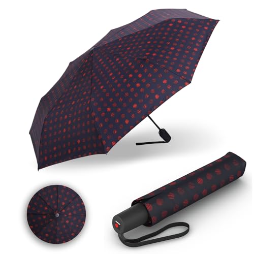 Knirps Regenschirm I.200 Medium Duomatic in Pinta Sailor mit Schirmtasche I kleiner Taschenschirm mit Drucktaste I Regenschirm automatisch & kompakt I Taschenregenschirm leicht & sturmfest von Knirps