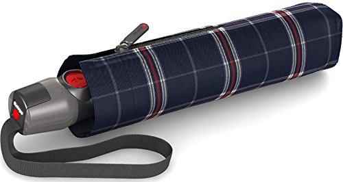 Knirps Regenschirm T.200 Medium Duomatic Taschenschirm (Check Navy) von Knirps