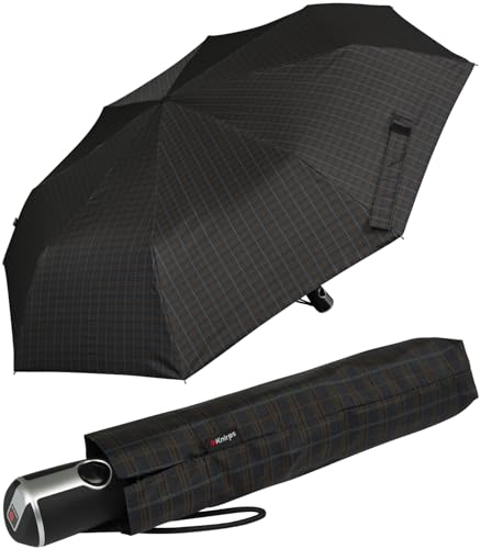Knirps Regenschirm Taschenschirm Large Duomatic Men´s Print - Check von Knirps