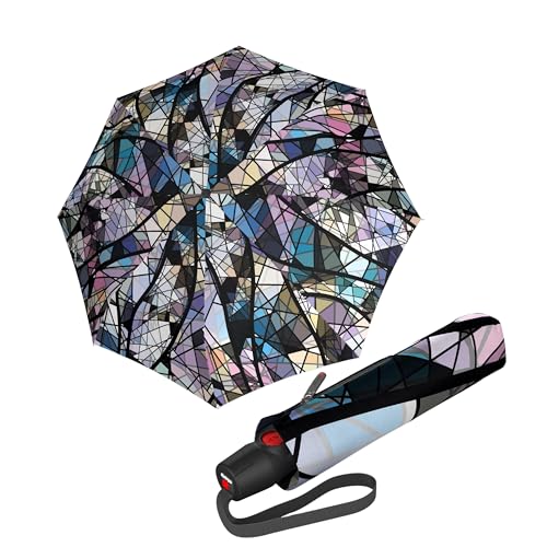 Knirps- T.200 Duomatic Regenschirm mit automatischem Öffnen und Schließen - Kompakter, winddichter Regenschirm für Regen - Reiseschirm für Erwachsene - Einziehbarer Regenschirm mit(Medium, Ewigkeit) von Knirps