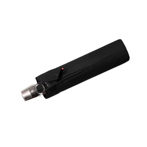 Knirps Taschenschirm T.200 Medium Duomatic in Schwarz mit Schutzhülle I Regenschirm mit Duomatic-Funktion I Auf-Zu-Automatik I Taschenregenschirm mit Drucktaste I Regenschirm automatisch von Knirps