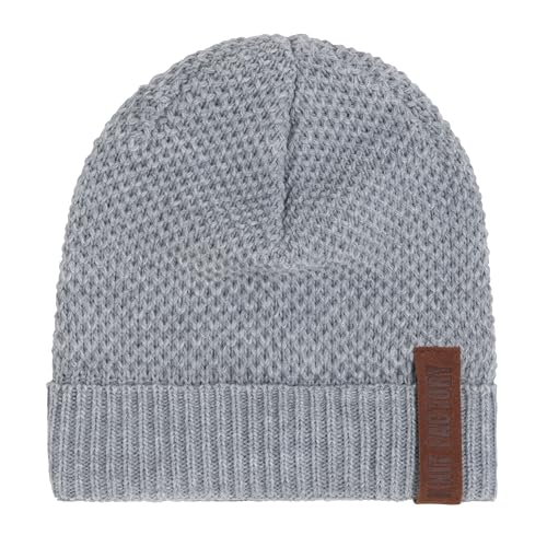 KNIT FACTORY - Jazz Mütze - Strickmütze für Damen und Herren - Beanie - Herbst & Winter Essentials - Zeitloses Mode-Accessoire - Wintermütze mit Wolle - Hochwertige Qualität - Grau von KNIT FACTORY