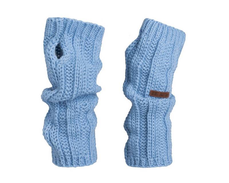 Knit Factory Armstulpen Nica Armstulpen Crystal Blue One Size Gestreift (Set, 1-St., Spar-Set) Strick accesoires Wohnen sale winter herbst deko mode Damen Herren von Knit Factory