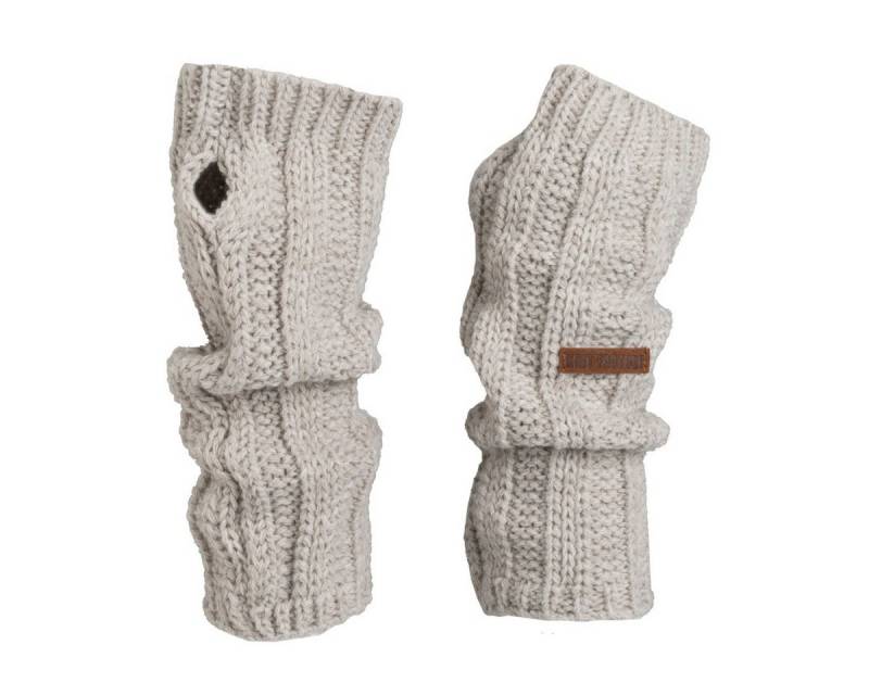 Knit Factory Armstulpen Nica Armstulpen Iced Clay One Size Gestreift (Set, 1-St., Spar-Set) Strick accesoires Wohnen sale winter herbst deko mode Damen Herren von Knit Factory