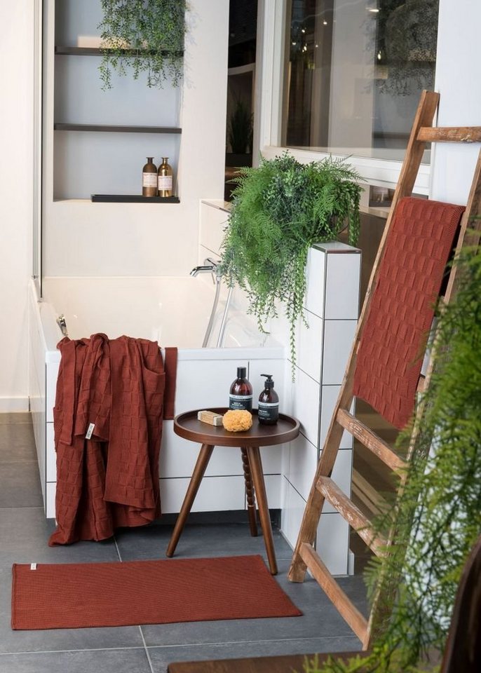 Knit Factory Bademantel Ivy Bademäntel S/M Stonegreen, Bademantel Damen und Herren Morgenmantel Frottee von Knit Factory