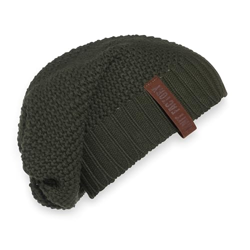 Knit Factory - Coco Mütze - Strickmütze für Damen und Herren - Slouch Beanie - Wintermütze mit Wolle - Hochwertige Qualität - Khaki von KNIT FACTORY