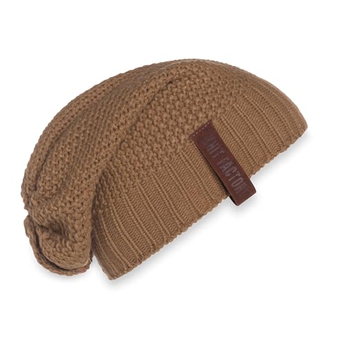 Knit Factory - Coco Mütze - Strickmütze für Damen und Herren - Slouch Beanie - Wintermütze mit Wolle - Hochwertige Qualität - New Camel von KNIT FACTORY