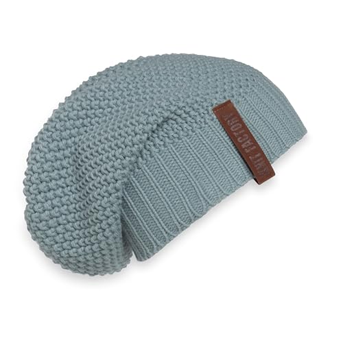 Knit Factory - Coco Mütze - Strickmütze für Damen und Herren - Slouch Beanie - Wintermütze mit Wolle - Hochwertige Qualität - Stone Green von KNIT FACTORY