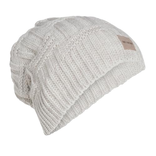 KNIT FACTORY - Bobby Mütze - Strickmütze für Damen und Herren - Slouch Beanie mit Wolle - Hochwertige Qualität - Beige von KNIT FACTORY