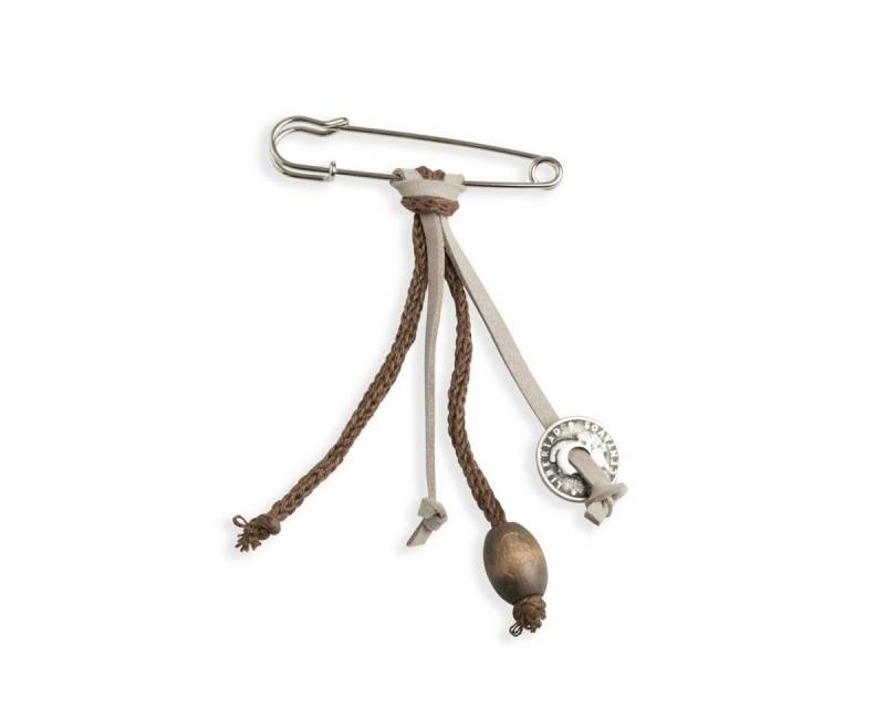 Knit Factory Brosche Brosche Nuss (1-tlg), brosche Anstecker von Knit Factory