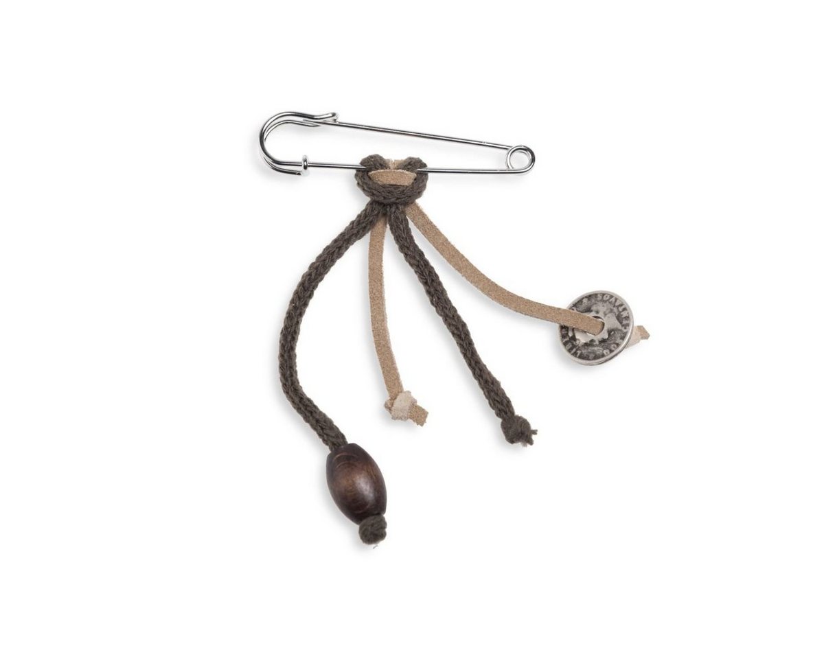 Knit Factory Brosche Zubehör 7x1 cm Braun (1-tlg) von Knit Factory