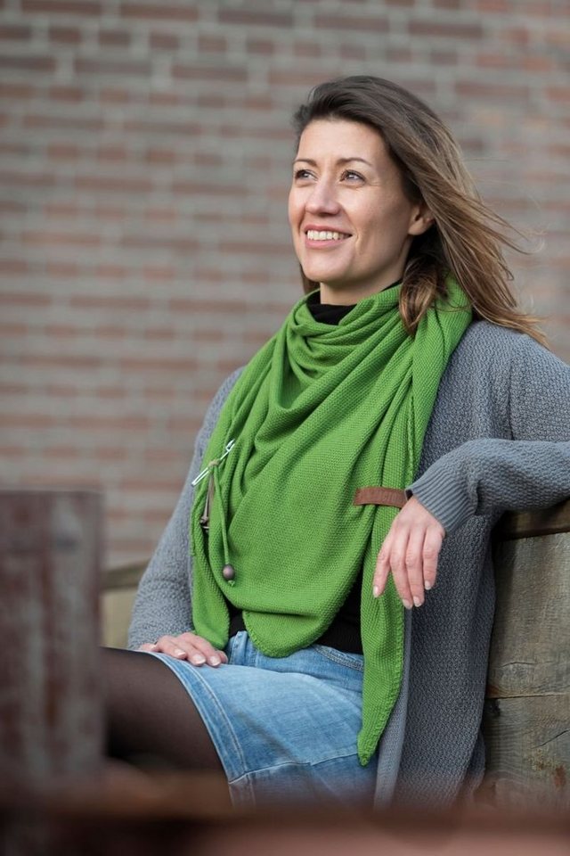 Knit Factory Brosche Zubehör 7x1 cm Grün (1-tlg), brosche Anstecker von Knit Factory