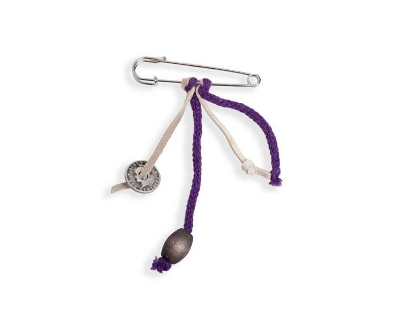 Knit Factory Brosche Zubehör 7x1 cm Lila (1-tlg), brosche Anstecker von Knit Factory
