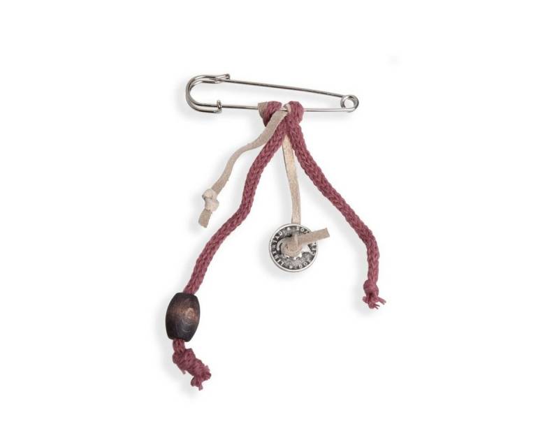Knit Factory Brosche Zubehör 7x1 cm Rot (1-tlg), brosche Anstecker von Knit Factory