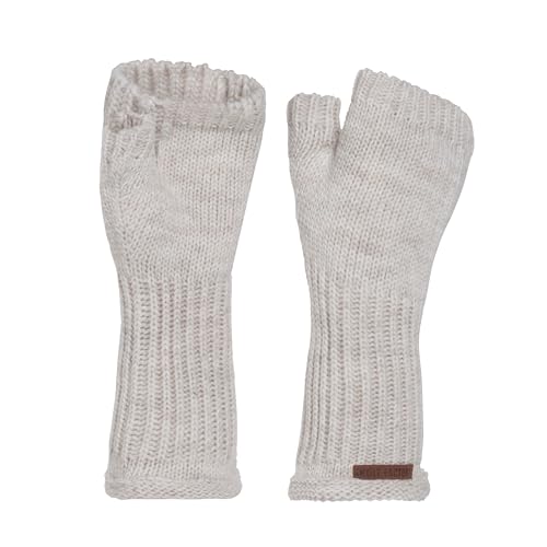 KNIT FACTORY - Cleo Handstulpen - Fingerlose Handschuhe - Gestrickte Handschuhe für Winter - Damen Handstulpen aus Wolle - Hochwertige Qualität - Beige von KNIT FACTORY