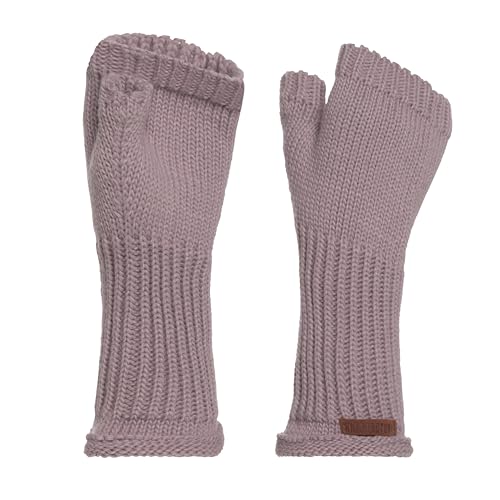 KNIT FACTORY - Cleo Handstulpen - Fingerlose Handschuhe - Gestrickte Handschuhe für Winter - Damen Handstulpen aus Wolle - Hochwertige Qualität - Mauve von KNIT FACTORY