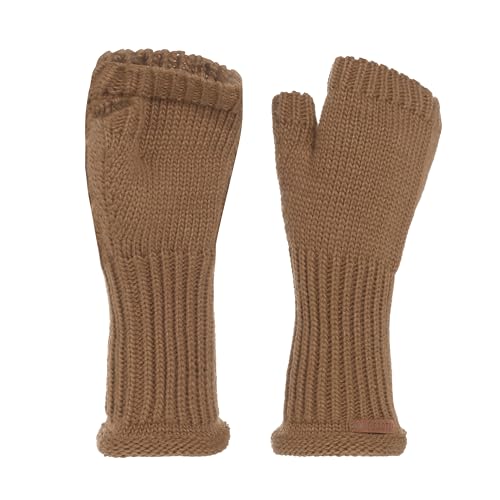 Knit Factory - Cleo Handstulpen - Fingerlose Handschuhe - Gestrickte Handschuhe für Winter - Damen Handstulpen aus Wolle - Hochwertige Qualität - New Camel von KNIT FACTORY