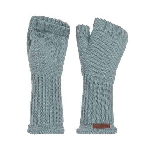 KNIT FACTORY - Cleo Handstulpen - Fingerlose Handschuhe - Gestrickte Handschuhe für Winter - Damen Handstulpen aus Wolle - Hochwertige Qualität - Stone Green von KNIT FACTORY