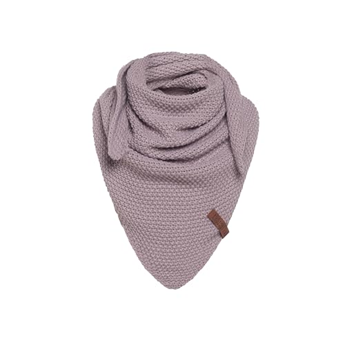 Knit Factory - Coco Dreiecksschal Junior - Mädchen Strickschal mit Wolle - Halstuch für Kinder - Rosa Kinderschal - Umschlagtücher aus Hochwertige Qualität - Kinder XXL Schal - 140 x 60 cm - Mauve von KNIT FACTORY