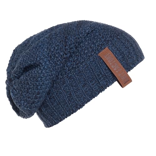 Knit Factory - Coco Mütze - Strickmütze für Damen und Herren - Slouch Beanie - Wintermütze mit Wolle - Hochwertige Qualität - Jeans/Navy von KNIT FACTORY