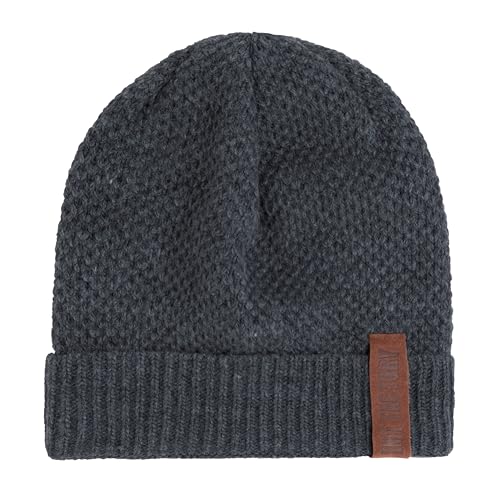 Knit Factory - Jazz Mütze - Strickmütze für Damen und Herren - Beanie - Herbst & Winter Essentials - Zeitloses Mode-Accessoire - Wintermütze mit Wolle - Hochwertige Qualität - Anthrazit von KNIT FACTORY