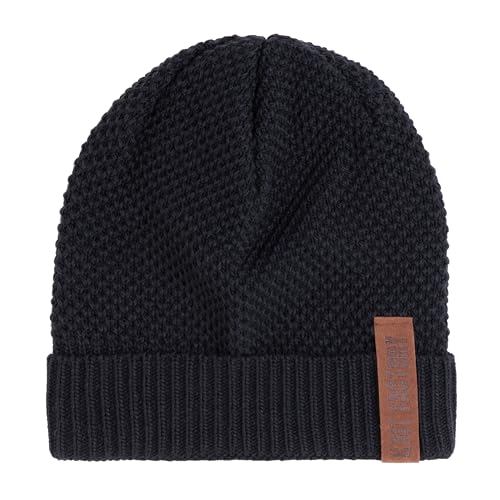 Knit Factory - Jazz Mütze - Strickmütze für Damen und Herren - Beanie - Herbst & Winter Essentials - Zeitloses Mode-Accessoire - Wintermütze mit Wolle - Hochwertige Qualität - Navy von KNIT FACTORY