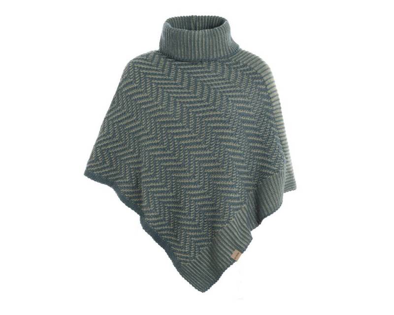 Knit Factory Poncho Amber Gestrickter Poncho Laurel/Urban Green (1-St) Strick Poncho für Frauen von Knit Factory