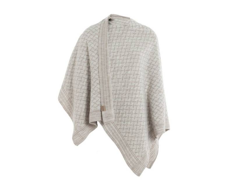 Knit Factory Poncho Dusk Poncho Cape Iced Clay/Beige (1-St) Strick Poncho für Frauen von Knit Factory