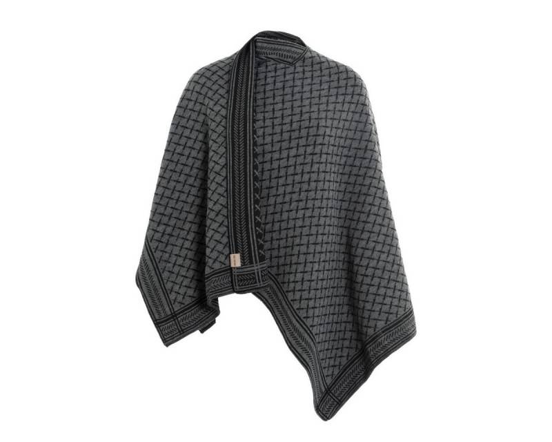 Knit Factory Poncho Dusk Poncho Cape Schwarz/Anthrazit (1-St) Strick Poncho für Frauen von Knit Factory
