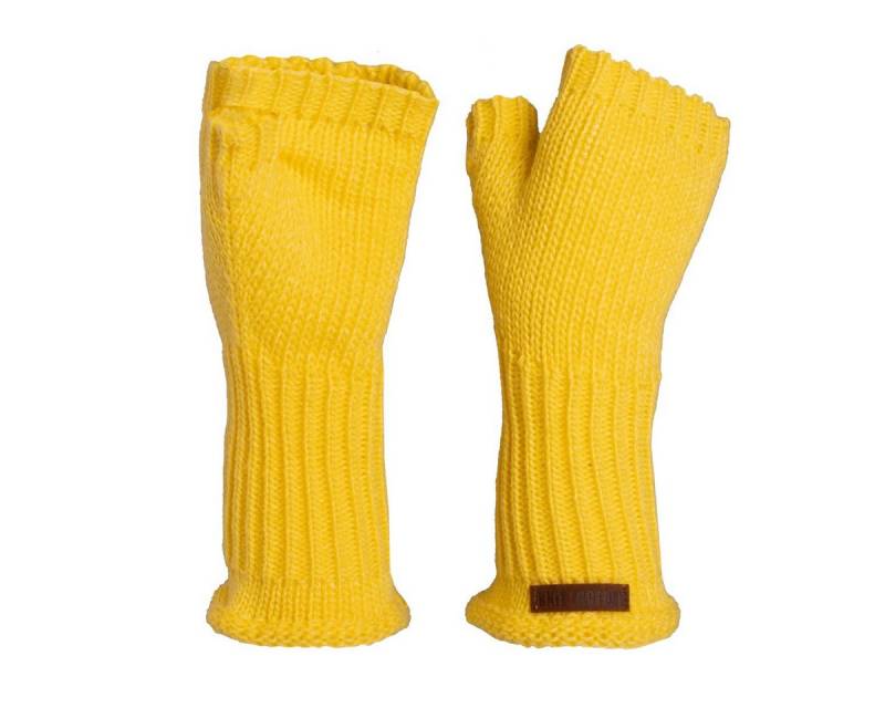 Knit Factory Strickhandschuhe Cleo Handstulpen Canario Yellow One Size (Set, 1-St., Spar-Set) Strick accesoires Wohnen sale winter herbst deko mode Damen Herren von Knit Factory