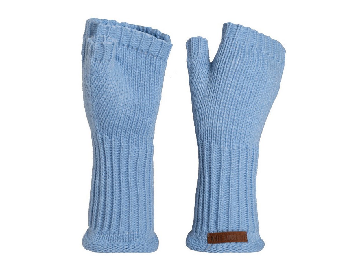 Knit Factory Strickhandschuhe Cleo Handstulpen Crystal Blue One Size (Set, 1-St., Spar-Set) Strick accesoires Wohnen sale winter herbst deko mode Damen Herren von Knit Factory