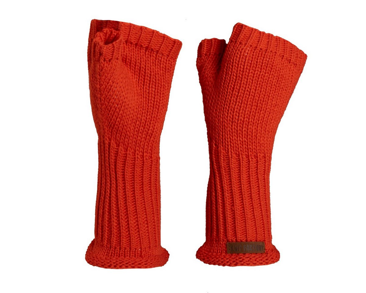 Knit Factory Strickhandschuhe Cleo Handstulpen Grenadine Red One Size (Set, 1-St., Spar-Set) Strick accesoires Wohnen sale winter herbst deko mode Damen Herren von Knit Factory