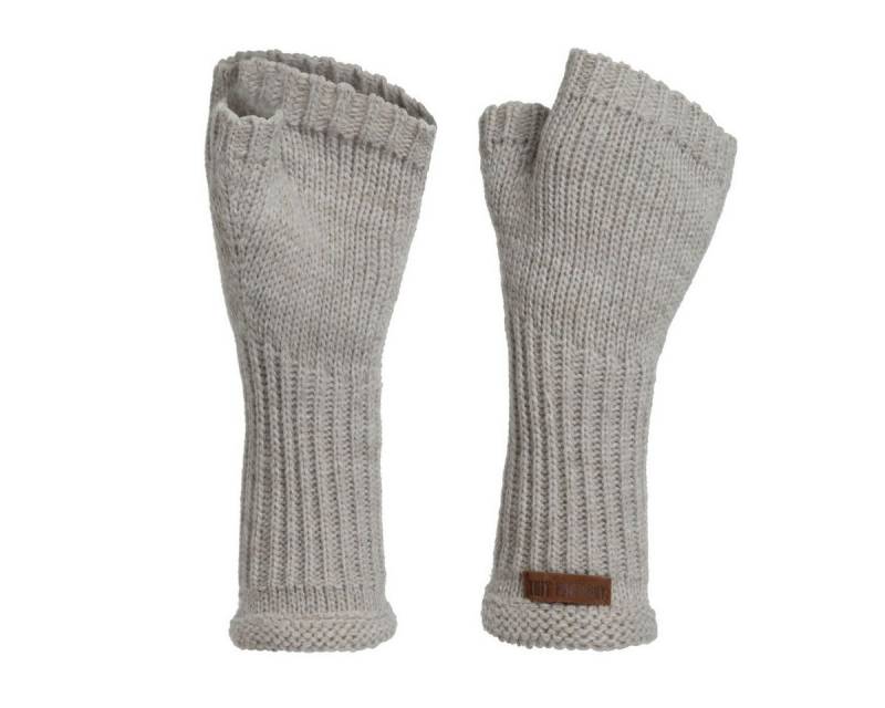 Knit Factory Strickhandschuhe Cleo Handstulpen Iced Clay (1-St) Handschuh Handstulpen Handschuhe ohne Finger von Knit Factory