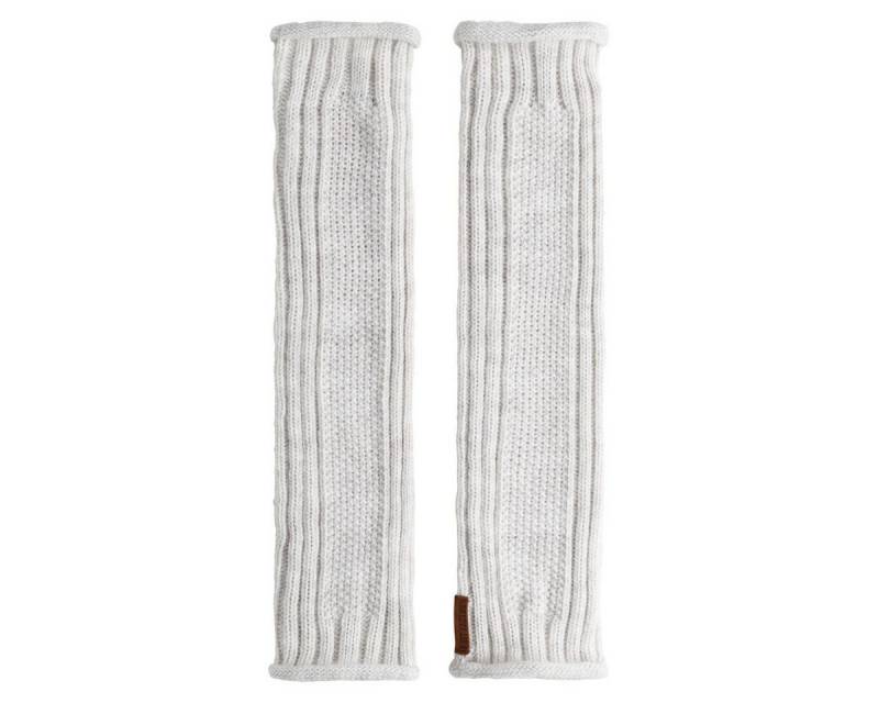 Knit Factory Strickhandschuhe Kick Stulpen Beige (1-St) Handschuh Handstulpen Handschuhe ohne Finger von Knit Factory