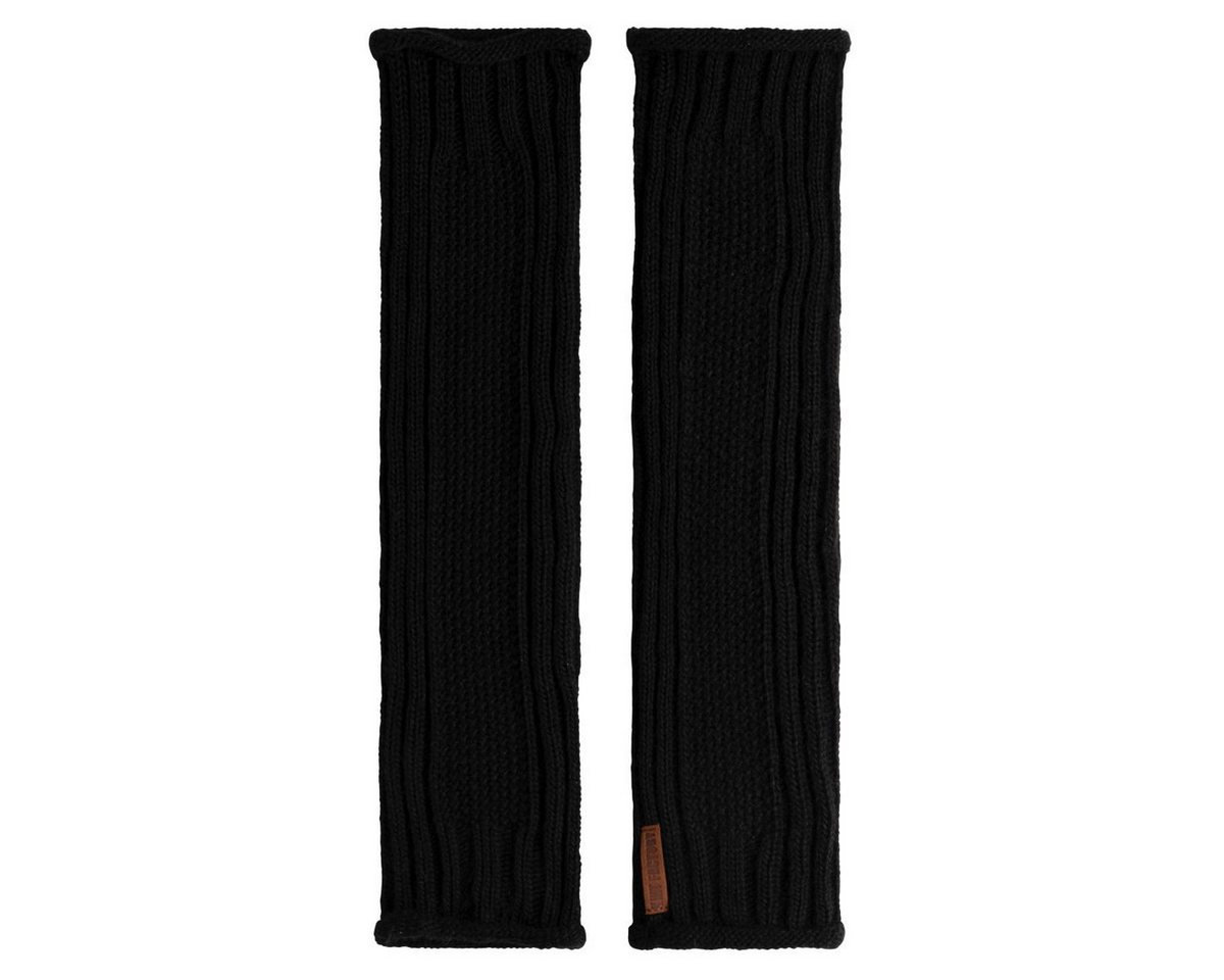 Knit Factory Strickhandschuhe Kick Stulpen Schwarz (1-St) Handschuh Handstulpen Handschuhe ohne Finger von Knit Factory