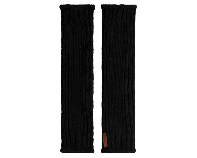 Knit Factory Strickhandschuhe Kick Stulpen Schwarz (1-St) Handschuh Handstulpen Handschuhe ohne Finger von Knit Factory