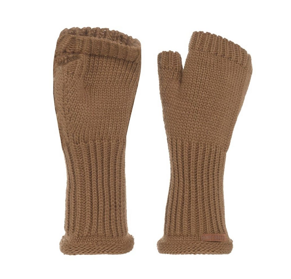Knit Factory Strickhandschuhe Knit Factory Cleo Handstulpen New Camel Braun (1-St) Handschuhe Handstulpen Handschuhe ihne Finger von Knit Factory