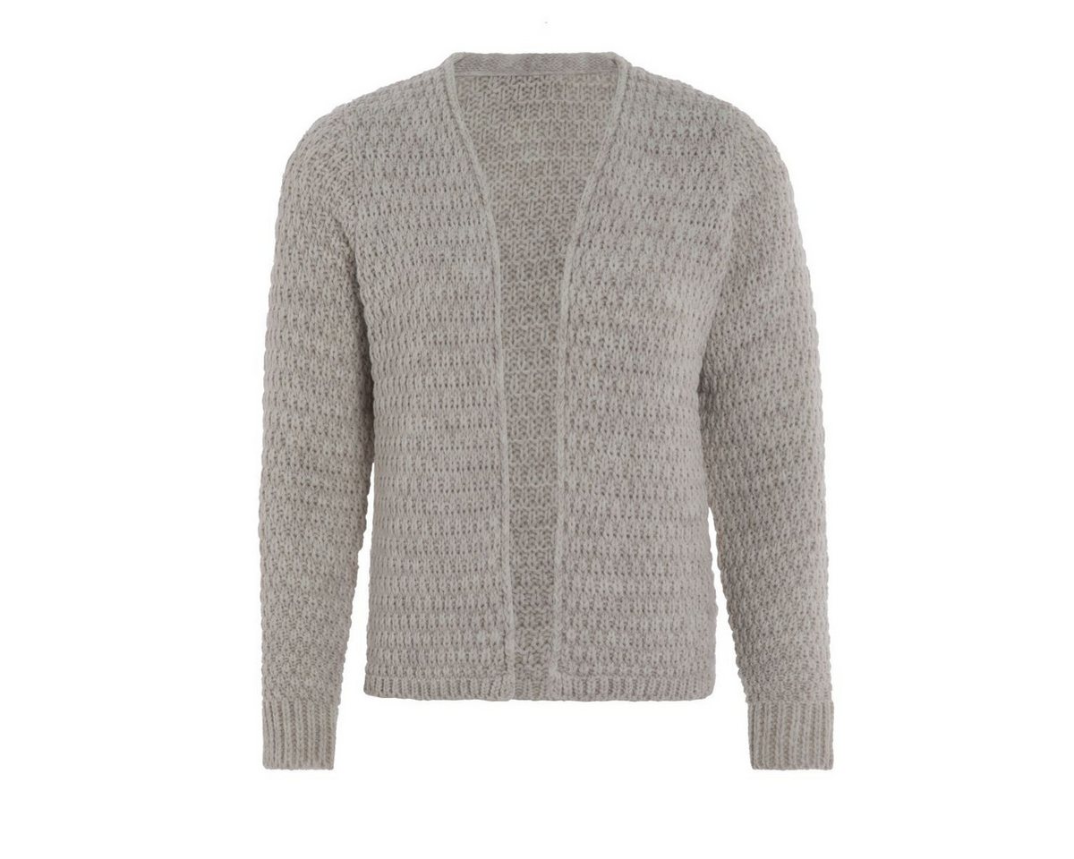 Knit Factory Strickjacke Becky Kurze Strickjacke Iced Clay 40/42 (1-tlg) Jacke Strickjacke warme Jacke von Knit Factory