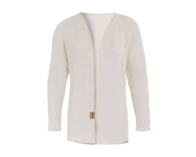 Knit Factory Strickjacke Jasmin Kurze Strickjacke Beige 40/42 (1-tlg) Jacke Strickjacke warme Jacke von Knit Factory