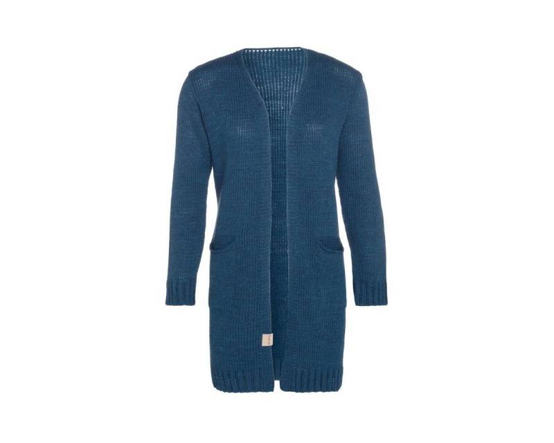 Knit Factory Strickjacke Ruby Strickjacken 40/42 Glatt Dunkelblau (1-tlg) modern Strickware Strickartikel Strickmode von Knit Factory