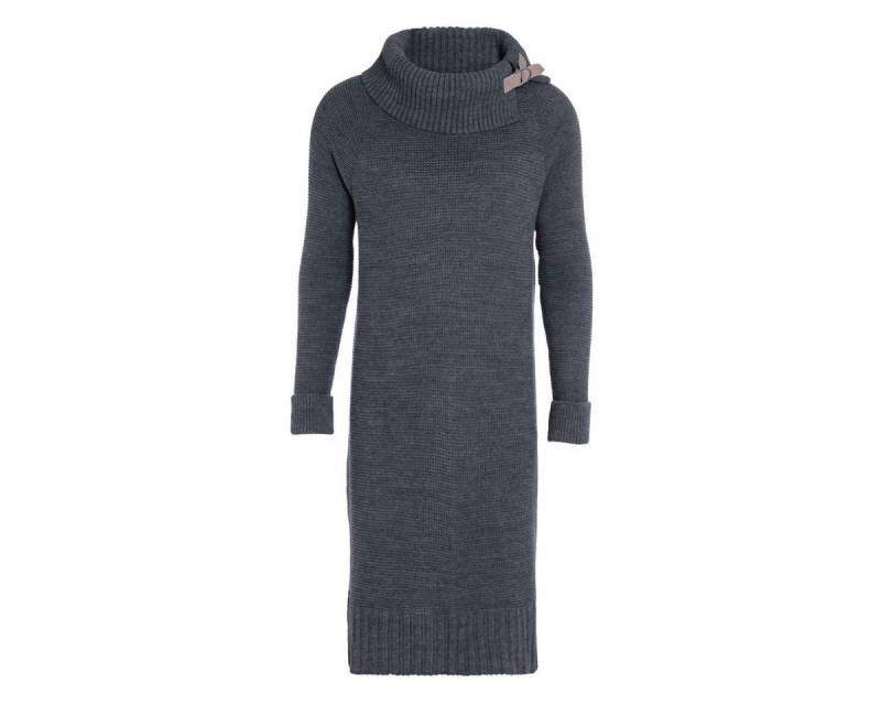 Knit Factory Strickkleid Jamie Kleider 40/42 Glatt Anthrazit Kleid Strickkleid Sommer Kleid von Knit Factory