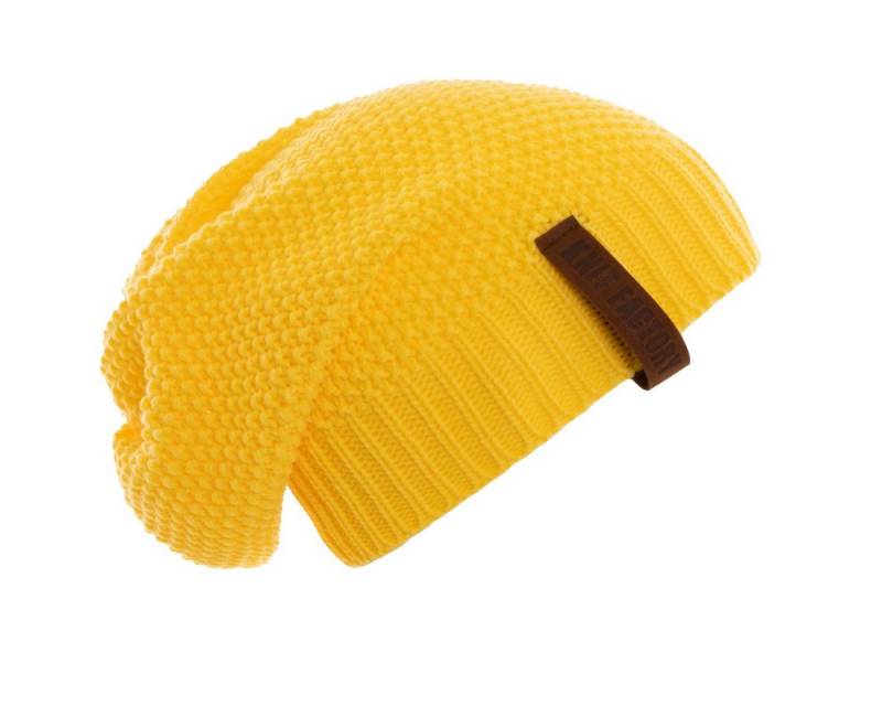Knit Factory Strickmütze Coco Mütze Canario Yellow One Size (Set, 1-St., Spar-Set) mütze damen jungen herren set winter herbst beanie Strick sale warm von Knit Factory