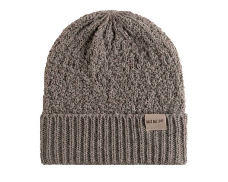 Knit Factory Strickmütze Haze Mütze Marron (1-St) Mütze Strickmütze Wollmütze unifarbend von Knit Factory
