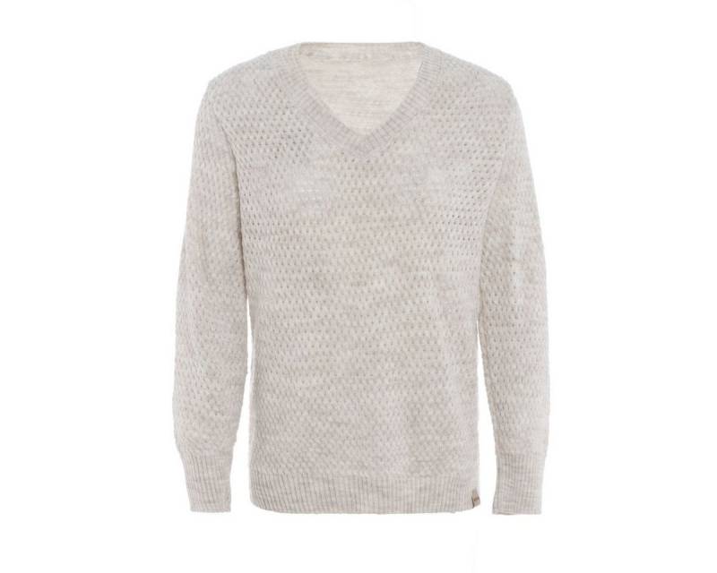 Knit Factory Strickpullover Ilse Strickpullover V-Ausschnitt Beige 40/42 (1-tlg) von Knit Factory