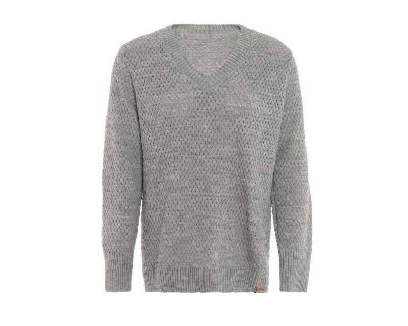 Knit Factory Strickpullover Ilse Strickpullover V-Ausschnitt Iced Clay 36/38 (1-tlg) von Knit Factory
