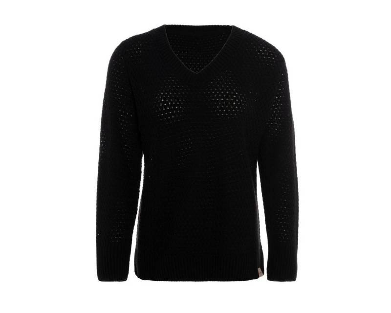 Knit Factory Strickpullover Ilse Strickpullover V-Ausschnitt Schwarz 36/38 (1-tlg) von Knit Factory
