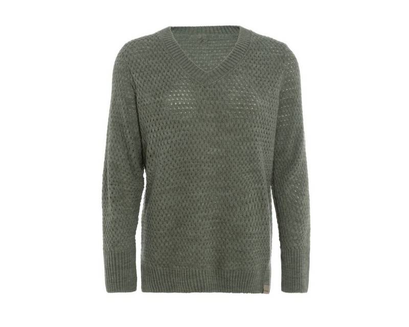 Knit Factory Strickpullover Ilse Strickpullover V-Ausschnitt Urban Green 36/38 (1-tlg) von Knit Factory