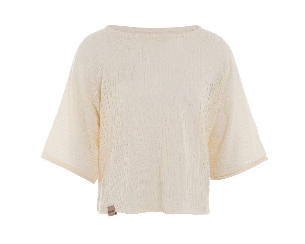 Knit Factory Strickpullover Jose Strickpullover Beige 36/42 Gestreift (Set, 1-tlg., Spar-Set) damen pullover strickpullover lang oversize sale Strick Winter herbst von Knit Factory