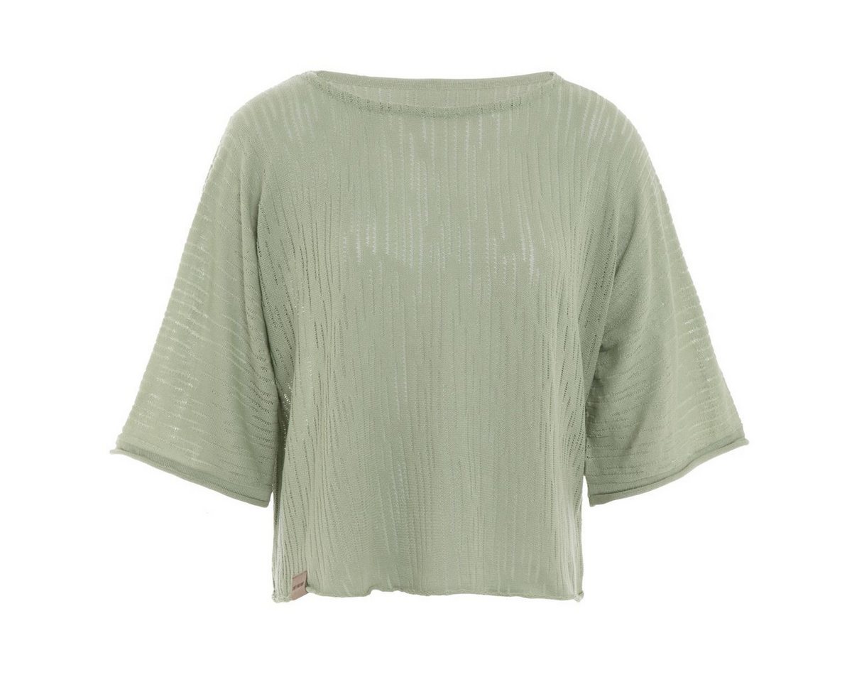 Knit Factory Strickpullover Jose Strickpullover Sage Green 36/42 Gestreift (Set, 1-tlg., Spar-Set) damen pullover strickpullover lang oversize sale Strick Winter herbst von Knit Factory